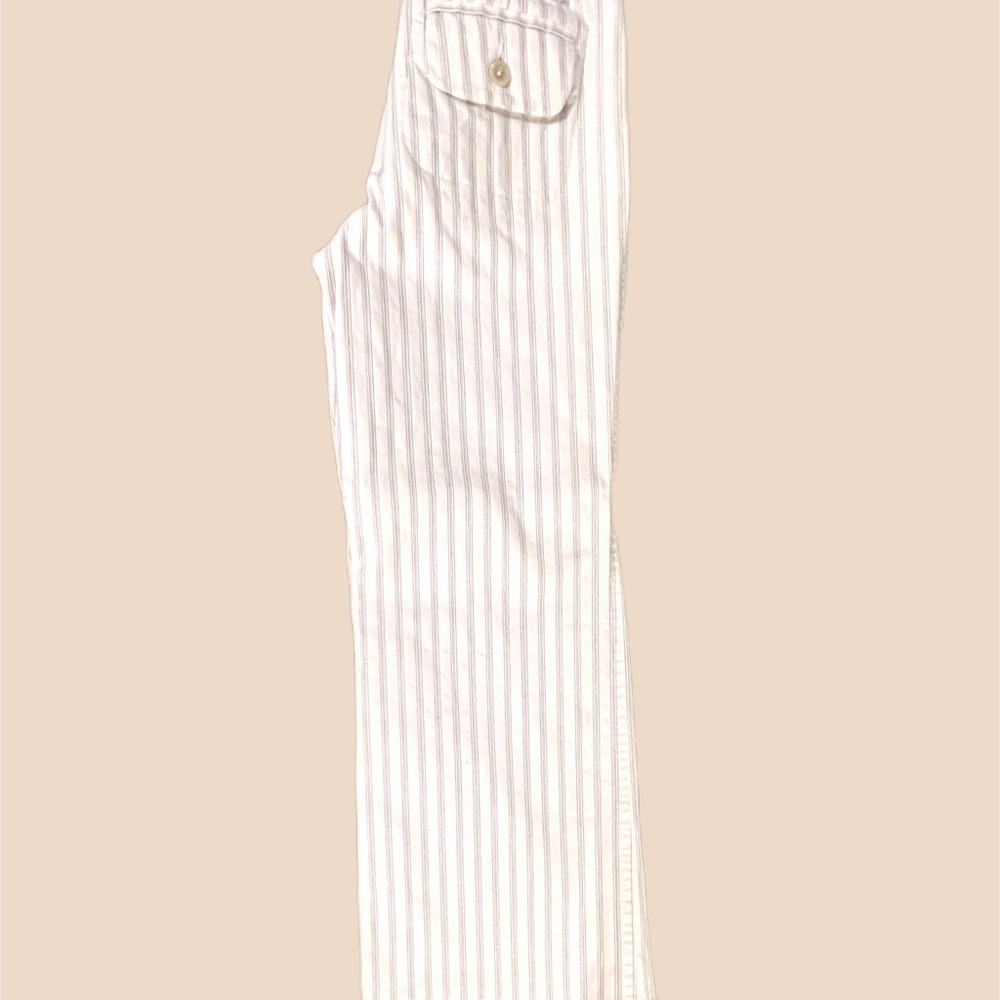 Banana Republic -White and black pinstripe dress pants
